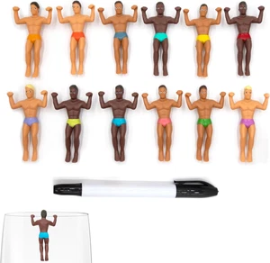 NPW Drinking Buddies Party Edition Drink Markers & Wine Glass Charms – Holiday P - Picture 1 of 12