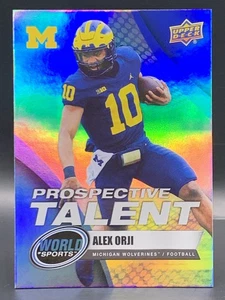 2025 Upper Deck World of Sports Volume 1 - Alex Orji Blue - Michigan Wolverines - Picture 1 of 2