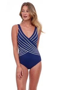 Gottex Essentials Embrace V-Neck Surplice One Piece Swimsuit Women’s US Size 14 - Picture 1 of 10