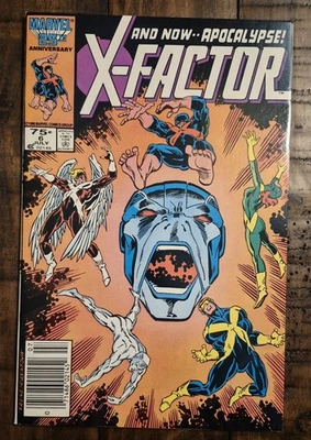 X-Factor 6 Newsstand 1986 Key Issue Apocalypse VF Condition Range  - Image 1 of 4