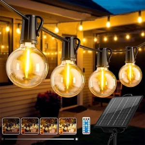 14M Outdoor LED Lichterkette Außen Strom Glühbirnen Außen mit 30 G50 Birnen IP65 - Bild 1 von 11