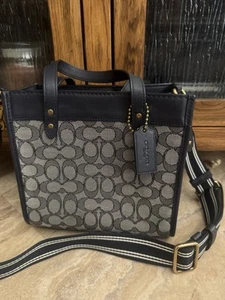 Coach Field Tote Signature Jacquard Tote - B4/Navy Midnight Navy - Bild 1 von 7