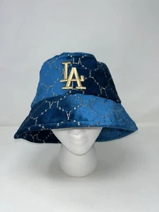 MLB Korea Los Angeles Dodgers Samt Fischerhut Allover LA Logo freie Größe - Bild 1 von 8