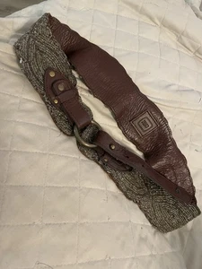 28-30 Zoll ~ Jaspis & Jeera stark perlenbesetztes Leder Bronze Vintage Gürtel - Bild 1 von 6