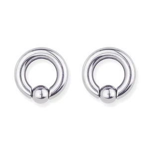 Lex & Lu Pair of Steel Captives 4 Gauge 5/8" Dia w/8mm Ball - Picture 1 of 1