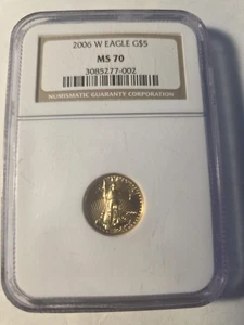 2006 W GOLD NGC MS70 1/10 oz American Eagle Red Brown Label - NGC - Bild 1 von 3
