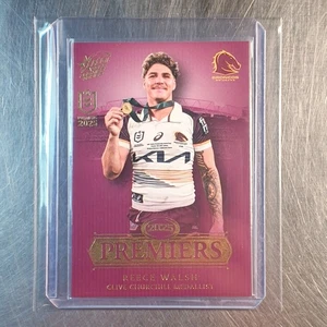 2025 Select NRL Brisbane Broncos Premiers Card PCG23 Reece Walsh Clive Churchill - Picture 1 of 3