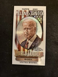 Joe Biden 2021 Topps Allen & Ginter Chrome Mini Refractor World Leaders #MWL-2 - Picture 1 of 2