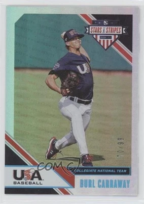 2020 Panini USA Baseball Stars & Stripes Longevity Holo Foil /99 Burl Carraway - Image 1 of 2