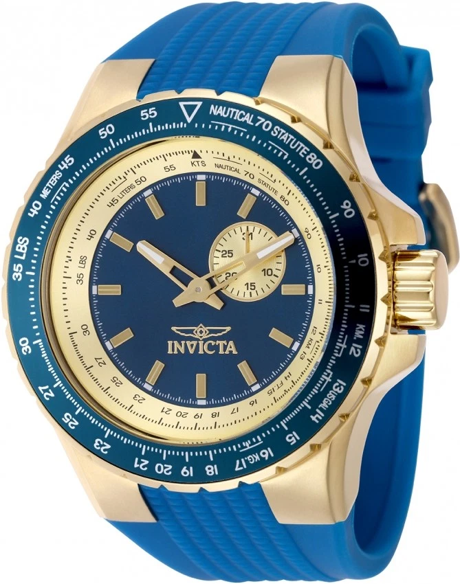 Reloj Hombre Invicta Aviator Cuarzo Esfera Azul 49727 Foto 1 de 1