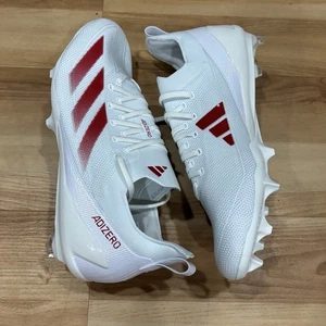 Size 12 - Adidas Adizero Electric Red White Football Cleats Mens IH0539 - Picture 1 of 9
