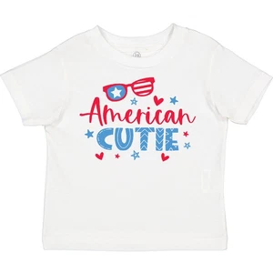 Inktastic 4th Of July American Cutie Red And Blue Stars And Toddler T-Shirt Cute - Picture 1 of 9