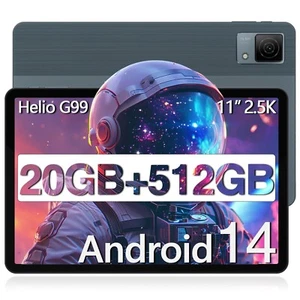 DOOGEE T40 11-calowy wytrzymały tablet do gier 20 GB + 512 GB Android 14 8580mAh tablet PC - Zdjęcie 1 z 8