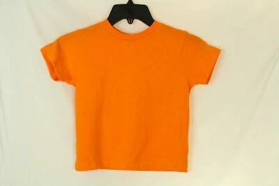 Rabbit Skins Boys Girls T Shirt Orange Short Sleeve 100% Cotton Size 4 - Image 1 of 2