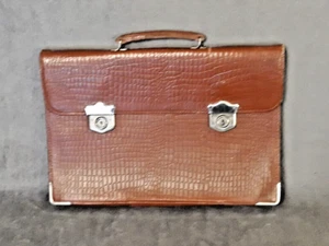 Vintage Sowjetische Leder Aktentasche 1950 Kommunismus. Selten.Neu - Bild 1 von 15