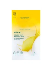 Boncept Vita C Double Shot Ampoule Mask - Korean Brightening Face Mask 5pcs - Picture 1 of 4
