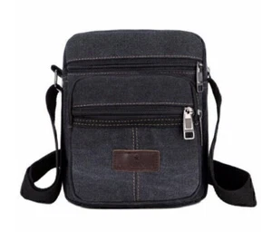 Schultertasche Umhängetasche Herren Cross bag Männer Retro Leinwand Handtasche. - Bild 1 von 4
