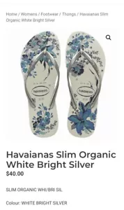 Havaianas Branco Bright Size 41/42, 11/12 Rrp $40 Sell $36 - Picture 1 of 3