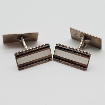 David Andersen 925 Silber Manschettenknöpfe - Emaille - (222) - Bild 1 von 4