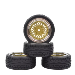 4PCS Hard Drift Tire 12Mm HEX Wheels Tyre for 1/10 Scale RC Drift on Road Tourin - Picture 1 of 12