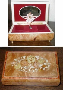 Wunderschöne Schmuckschatulle mit Böhme-Spielwerk Kaiserwalzer und Ballerina - Bild 1 von 1