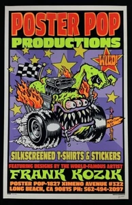 Poster Pop Productions POSTER Silkscreen 1997 Signed by Kozik Mint! Roth Like - Picture 1 of 3
