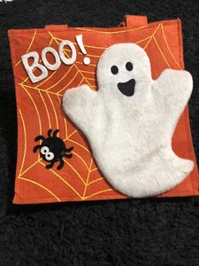 Avon 2008 Halloween Ghost Bag Boo mit Spinne orange Filz - süß - Bild 1 von 3