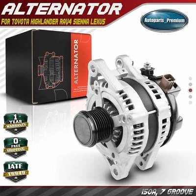Генератор переменного тока для Toyota Highlander 2008-2016 RAV4 Sienna Lexus RX350 150A 12 В CW - Изображение 1 из 4