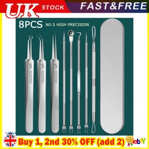 Acne Needle Kit Blackhead Remover Pimple Blemish Comedone Extractor Tweezer Tool - Picture 1 of 17