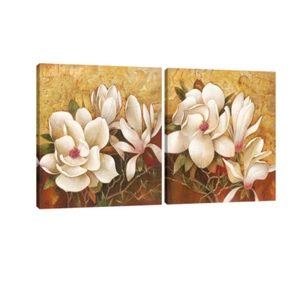 Canvas Prints Painting Picture Home Decor Wall Art Landscape Floral Brown Framed - Picture 1 of 17