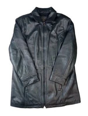 Express Men's Black Leather Jacket/Coat Large 100% Genuine Leather - Image 1 of 4