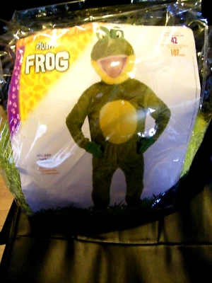 DELUXE PLUSH FROG MASCOT ADULT HALLOWEEN COSTUME STANDARD FITS UP TO 42" CHEST - Image 1 of 3