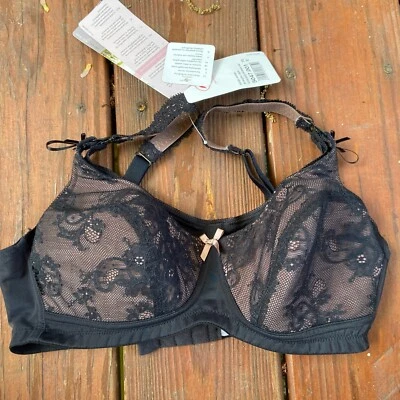 Sujetador Anita Mujer 32E Negro Encaje Enfermería Soporte Inalámbrico Nuevo con Etiquetas Foto 1 de 4