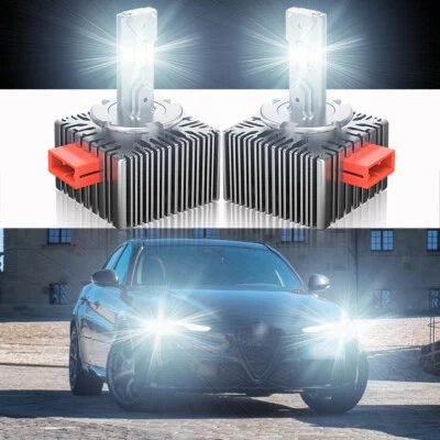 2PCS D5S D5R LED Headlight Bulbs For ALFA ROMEO GIULIA 2017-2023 High Low Beam - Image 1 of 4