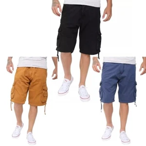 Men's 3/4 Combat Army Military Casual Work Pants with Multi Pockets Cargo Shorts - Picture 1 of 24