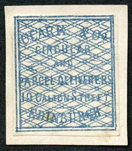 Circular Delivery SGCD3 Clarkand Co. 1/4d blue on piece - Picture 1 of 1