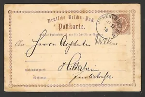 GERMANY - OLD POSTCARD, STATIONERY - 1874. - Picture 1 of 2