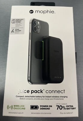 Mophie Juice Pack Connect 5K mAh Black For Wireless Charging Campatable Phones - Image 1 of 4