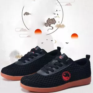 Unisex Chinese Traditional Kung Fu Tai Chi Martial Arts Shoes Mesh Breathable - Picture 1 of 12