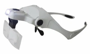Lupa de diadema LED 2.5X 3.5X casco lupa para cosméticos tienda de belleza - Imagen 1 de 11