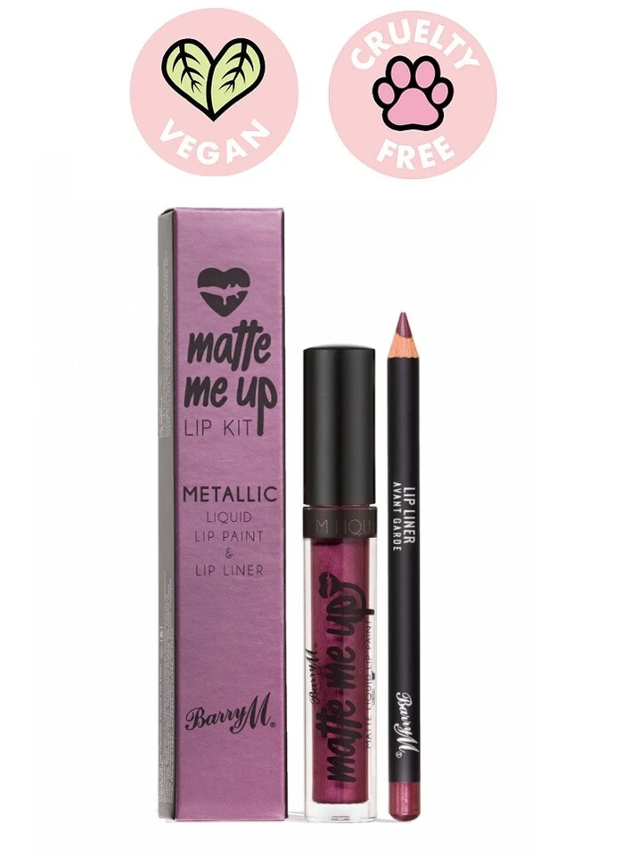 Barry M Matte Me Up-Lip Kit Metallic Liquid Lip Paint + Liupliner-Avant Garde - Image 1 of 1