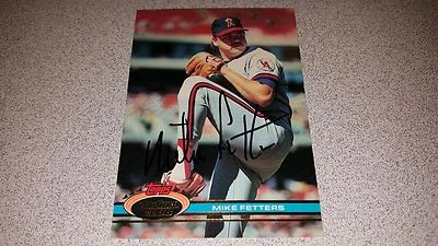 MIKE FETTERS SIGNED 1991 TOPPS STADIUM CLUB BASEBALL CARD - Image 1 of 2