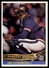 1984 Donruss. Jim Sundberg . Texas Rangers #178