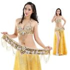 BellyDance Costume S/M/L 3pcs Bra&Belt&Skirt Sexy Oriental Dancing WomenClothes