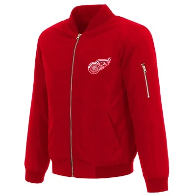 NHL Detroit Red Wings  Lightweight Nylon Bomber  Jacket Embroidered Logo  Red - Image 1 of 3