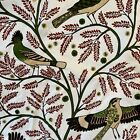 Vintage 70s Perceptive Concepts Fabric Birds of Thebes Novelty Print Cotton Fabr