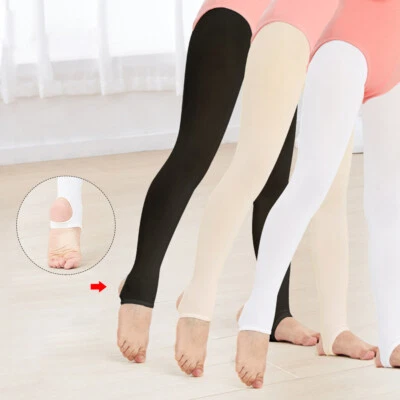 Girls Dance Socks Step On Feet Leggings Practice Pantyhose Ballet Stockings - Image 1 of 4