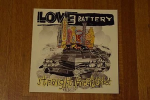 Álbum promocional original de Love Battery ""Straight Freak Ticket"" póster de arte plano - Imagen 1 de 5