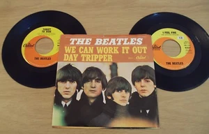 De Colección Capitol 45 rpm RECORDS/manga mixta~"Los Beatles" boleto para montar/viajero de un día - Imagen 1 de 6