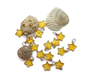 NATURAL BALTIC AMBER PENDANT STAR STERLING SILVER RING, CUTE SMALL GIFT, UNIQUE - Picture 1 of 3